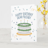 Carte Joyeux anniversaire Cher ami (Fleur jaune)