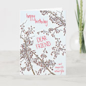 Carte Joyeux anniversaire-Cher ami Crabe d'hiver Pomme (Devant)