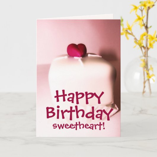 Carte Joyeux Anniversaire Chéri (Fleur jaune)