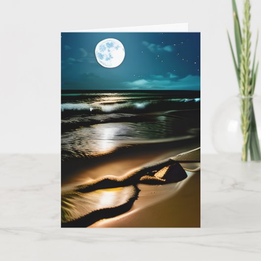 Carte Joyeux Anniversaire Chéri Beau Océan (Devant)