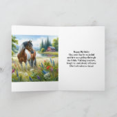 Carte Joyeux Anniversaire Cheval Lover Girl (Intérieur)
