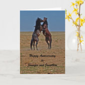Carte Joyeux Anniversaire Chevaux Danseurs Levez Les Tal (Fleur jaune)