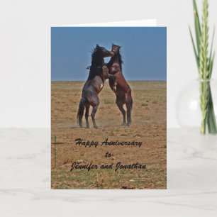 Carte Joyeux Anniversaire Chevaux Danseurs Levez Vos Tal