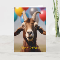 Carte Joyeux Anniversaire Chèvre