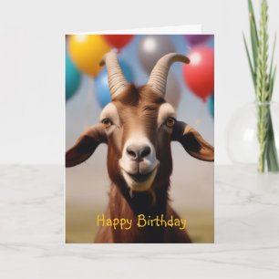 Carte Joyeux Anniversaire Chèvre