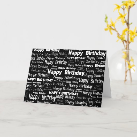 Carte Joyeux anniversaire chic (Fleur jaune)