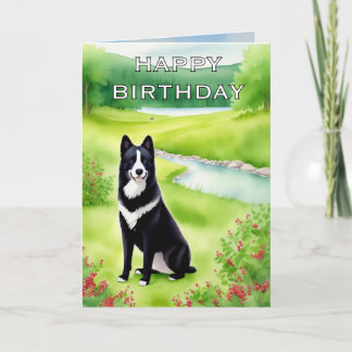 Carte Joyeux Anniversaire Chien (aquarelle)