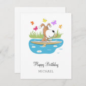 Carte Joyeux Anniversaire Chien Chien Chien Chien Chien  (Devant / Derrière)