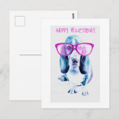 Carte Joyeux Anniversaire Chien Cool (Devant / Derrière)