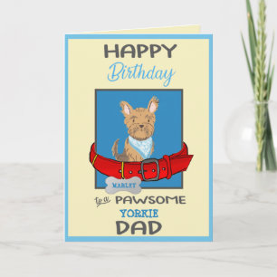 Carte Joyeux Anniversaire Chien Papa Personnalisé Cute Y