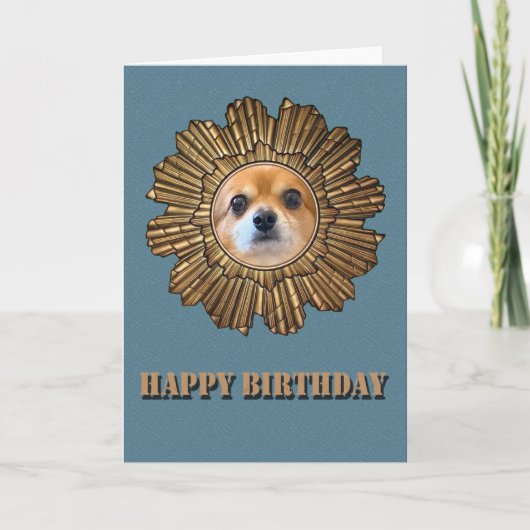 Carte Joyeux anniversaire Chihuahua (Devant)
