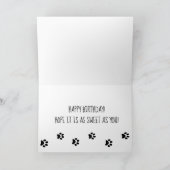 Carte Joyeux anniversaire Chihuahua avec Cupcake (Intérieur)