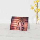 Carte Joyeux Anniversaire Chin Up Funny Insulny Card (Fleur jaune)