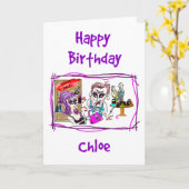 Carte Joyeux anniversaire - Chloe (Fleur jaune)