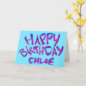 Carte Joyeux anniversaire - Chloe (Fleur jaune)