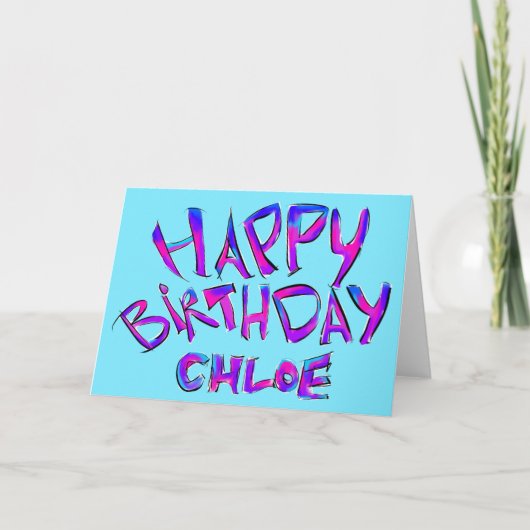 Carte Joyeux anniversaire - Chloe (Devant)
