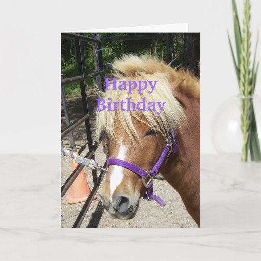 Carte Joyeux Anniversaire Christian Card Pony (Devant)