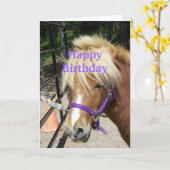 Carte Joyeux Anniversaire Christian Card Pony (Fleur jaune)