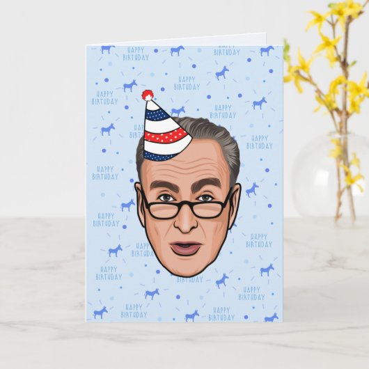CARTE JOYEUX ANNIVERSAIRE CHUCK SCHUMER (Fleur jaune)