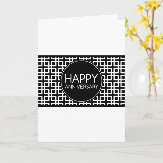 Carte Joyeux anniversaire (cinderStripe) (Fleur jaune)