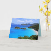Carte Joyeux anniversaire, Cinnamon Bay, St. John, U.S.V (Fleur jaune)