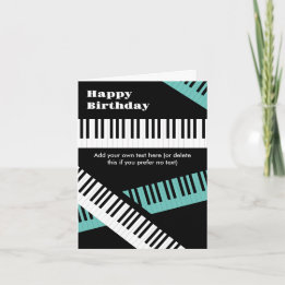 Carte Joyeux Anniversaire Clavier de Piano Musique Moder