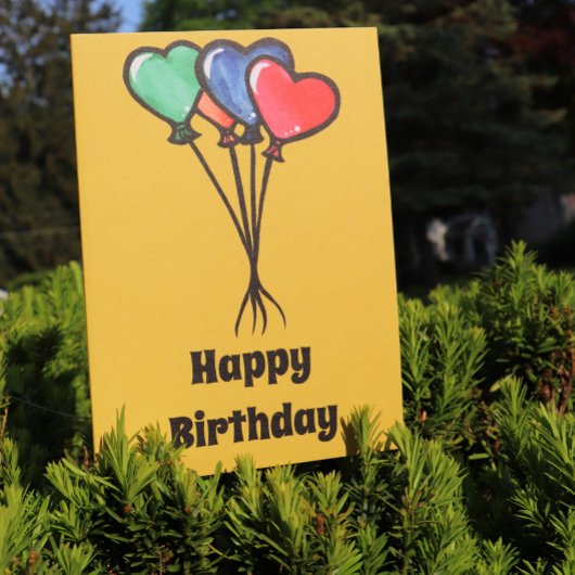 Carte Joyeux Anniversaire Coeur Ballons Anniversaire