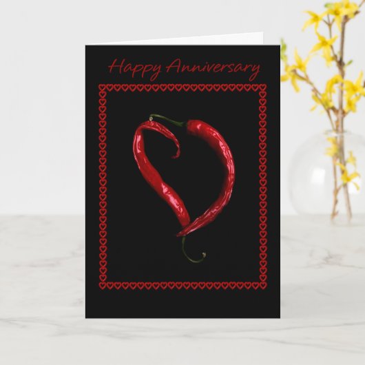 Carte Joyeux Anniversaire Coeur de Piment (Fleur jaune)