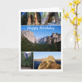 Carte Joyeux anniversaire, collage de parc national de (Fleur jaune)