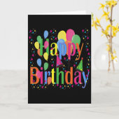 Carte Joyeux anniversaire coloré (Fleur jaune)