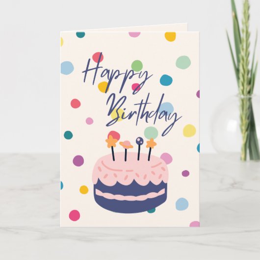 Carte Joyeux anniversaire coloré (Devant)