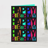 Carte Joyeux anniversaire coloré et beaucoup plus (Devant)