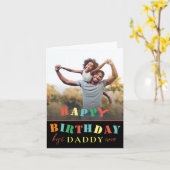 Carte Joyeux anniversaire coloré papa photo (Fleur jaune)