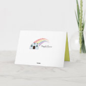 Carte Joyeux anniversaire coloré Pomeranian (Dos)