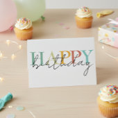 Carte Joyeux anniversaire coloré simple