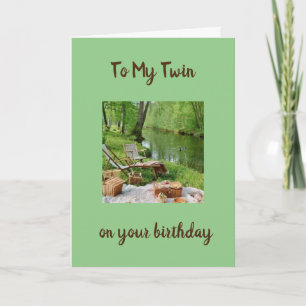 CARTE JOYEUX ANNIVERSAIRE COMME UN PIC-NIC DANS LE PARC