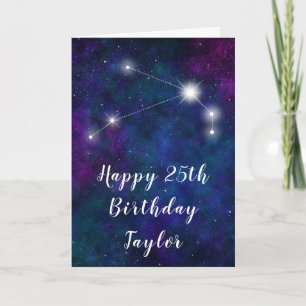 Carte Joyeux Anniversaire Constellation du Zodiaque Béli