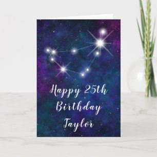 Carte Joyeux Anniversaire Constellation du Zodiaque Capr