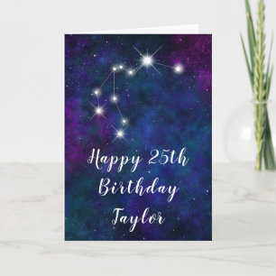 Carte Joyeux anniversaire constellation du zodiaque du V