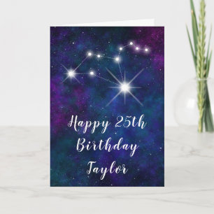 Carte Joyeux Anniversaire Constellation du Zodiaque Lion