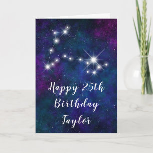 Carte Joyeux Anniversaire Constellation du Zodiaque Pois