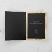 Carte Joyeux Anniversaire Cool Black Balloon Typographie (Intérieur)