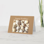 Carte Joyeux Anniversaire, Coquillages Plage tropicale e (Dos)