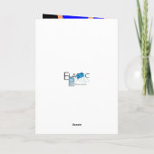 Carte "Joyeux Anniversaire" Coral Bleu Noir Art Abstrait (Dos)