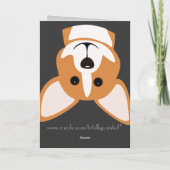 Carte Joyeux anniversaire ! Corgi Lady Grey (Dos)