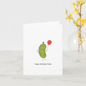 Carte Joyeux Anniversaire Cornichon (Fleur jaune)