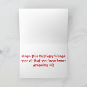 Carte Joyeux Anniversaire Corvette Rouge (Intérieur)