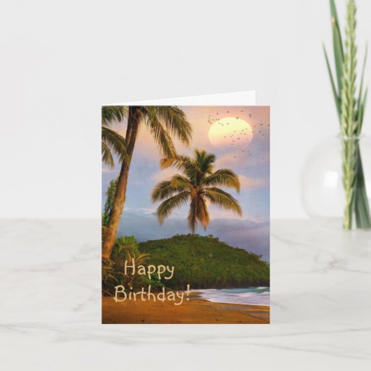 Carte Joyeux anniversaire Costa Rica (Devant)