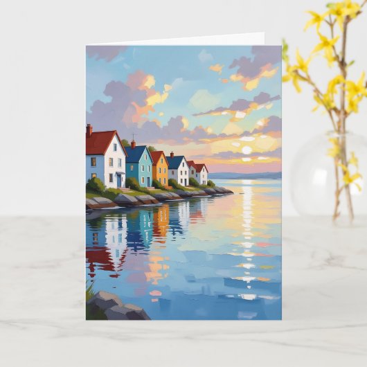 Carte Joyeux Anniversaire Côtier (Fleur jaune)