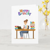 CARTE JOYEUX ANNIVERSAIRE **COTRAVAILLEUR PRÉFÉRÉ*** CAR (Fleur jaune)